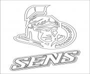 Printable ottawa senators logo nhl hockey sport  coloring pages